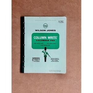 Vintage Wilson Jones Column Write‎ Columnar Pad Art Journaling 50 pages